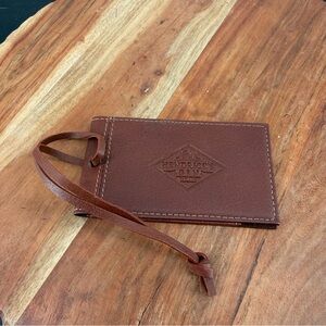Leeman designs Luggage Tags hendrick’s gin brown leather